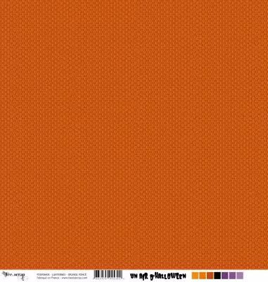 Feuille un air d\'halloween - lanternes - orange fonc�