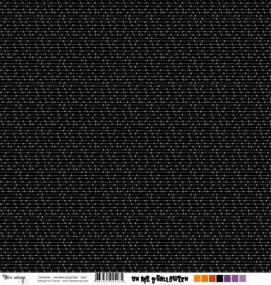 Feuille un air d\'halloween - rayures araign�es - noir