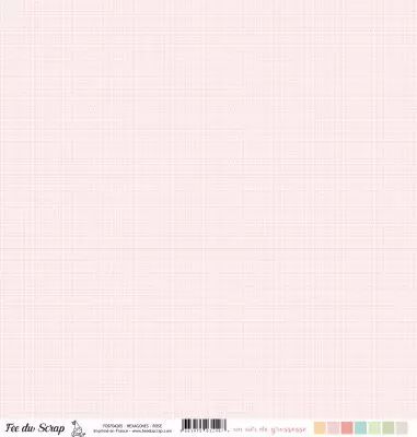 Feuille un air de grossesse - Hexagones rose