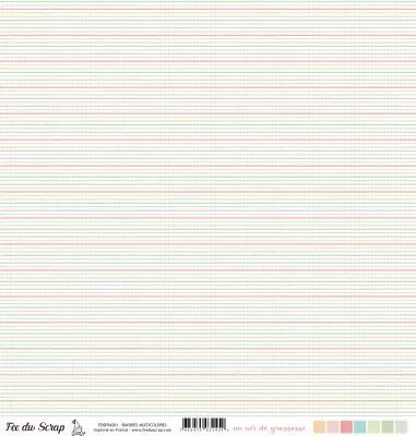 Feuille un air de grossesse - Rayures multicolores