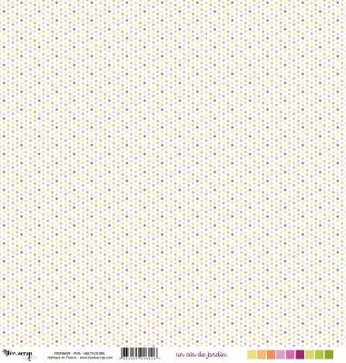 Feuille un air de jardin - pois - multicolore