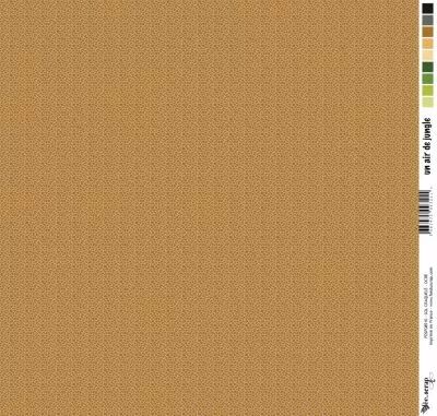 Feuille un air de jungle - sol craquel� - ocre