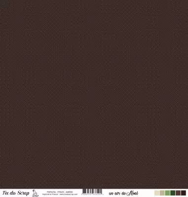 Feuille un air de no�l - Etoiles - Marron