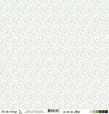 Feuille un air de no�l - Etoiles - Multicolore