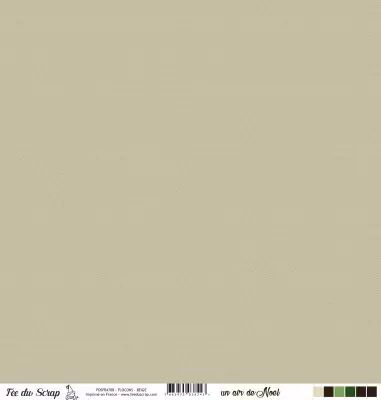 Feuille un air de no�l - Flocons - Beige