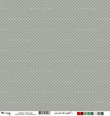 Feuille un air de no�l - Flocons - Gris