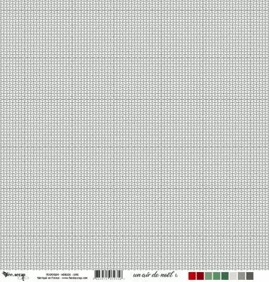 Feuille un air de no�l - Noeuds - Gris