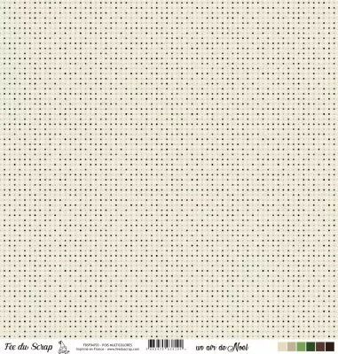 Feuille un air de no�l - Pois - Multicolore