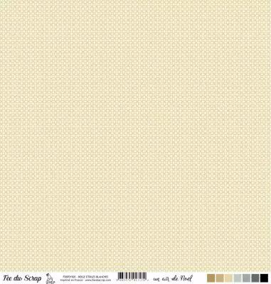 feuille un air de noel beige �toiles blanches