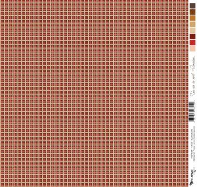 Feuille un air de no�l canadien - tartan - multicolore