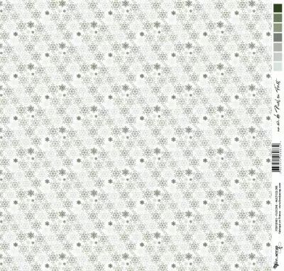 Feuille un air de no�l en for�t - flocons - multicolore