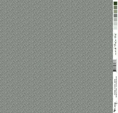 Feuille un air de no�l en for�t - flocons - vert fonc�