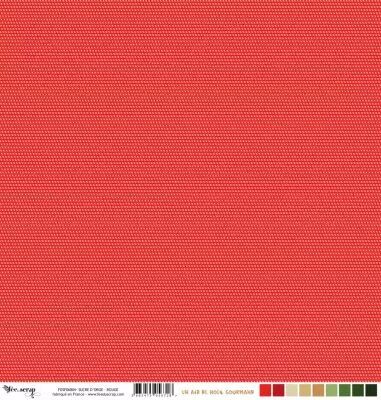 Feuille un air de noel gourmand - sucre d\'orge - rouge