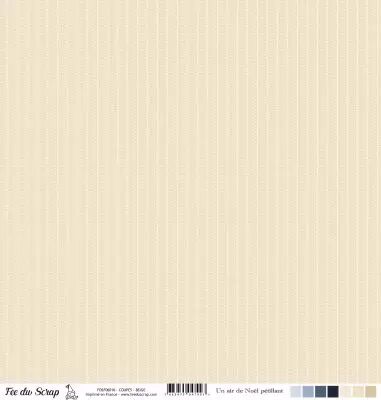 Feuille un air de no�l p�tillant - coupes - beige