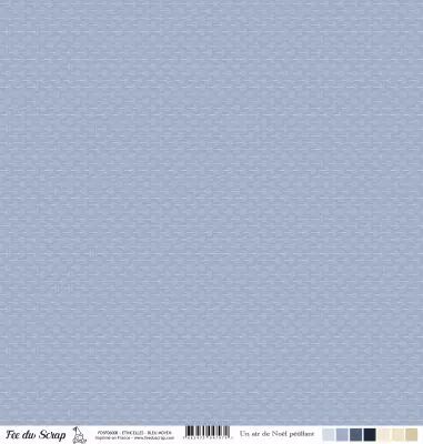 Feuille un air de no�l p�tillant - �tincelles - bleu moyen