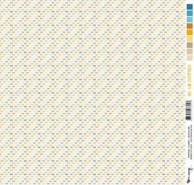 Feuille un air �gyptien  - rayures - multicolore