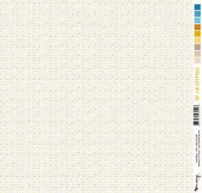 Feuille un air �gyptien  - ronds - multicolore