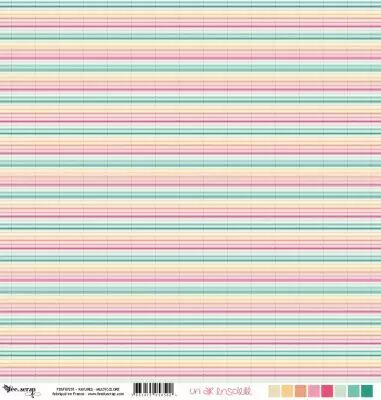 Feuille un air ensoleill� - rayures - multicolore