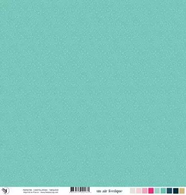 Feuille un air f��rique - constellation - turquoise