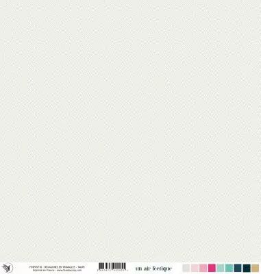 Feuille un air f��rique - hexagones en triangles - taupe