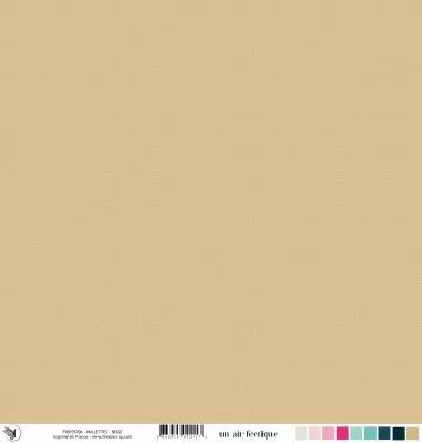 Feuille un air f��rique - paillettes - beige