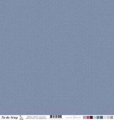 Feuille un air f�minin - Dentelle - Bleu moyen
