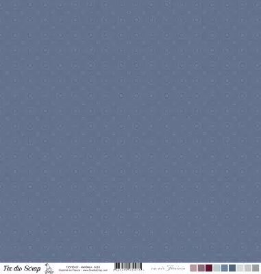 Feuille un air f�minin - Mandala - Bleu