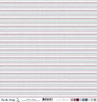 Feuille un air f�minin - Rayures - Multicolore
