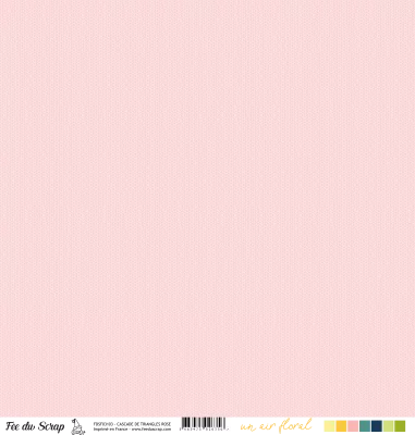 Feuille un air floral - cascade de triangles rose