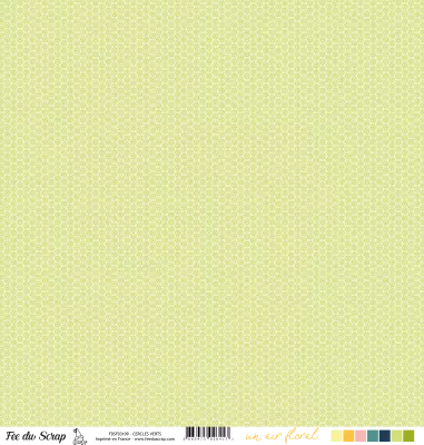 Feuille un air floral - cercles verts