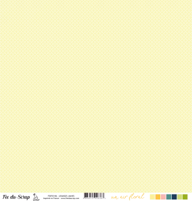 Feuille un air floral - losanges jaunes