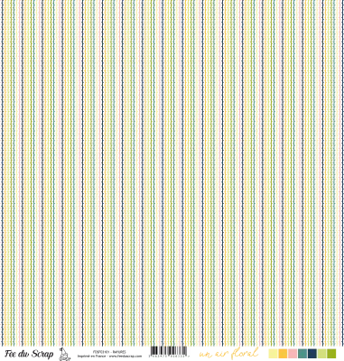 Feuille un air floral - rayures