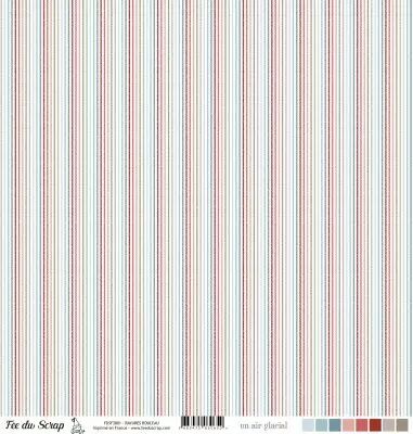 Feuille un air glacial - Rayures bouleau