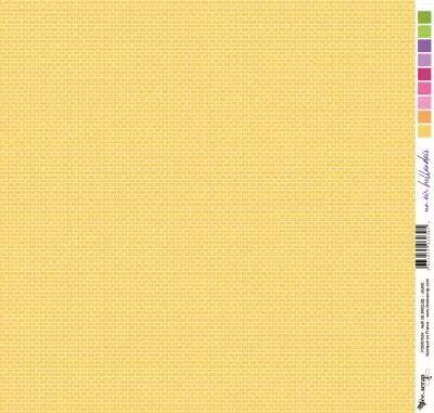 Feuille un air hollandais - mur de briques - jaune