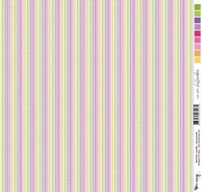 Feuille un air hollandais - rayures - multicolore