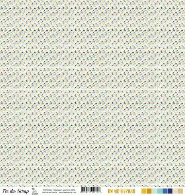 Feuille un air ib�rique - triangles multicolores