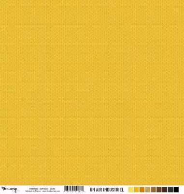 Feuille un air industriel - Ampoules - Jaune
