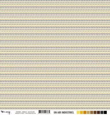 Feuille un air industriel - Barbeles - Multicolore