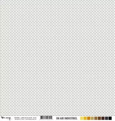 Feuille un air industriel - Carrelage de metro - Blanc