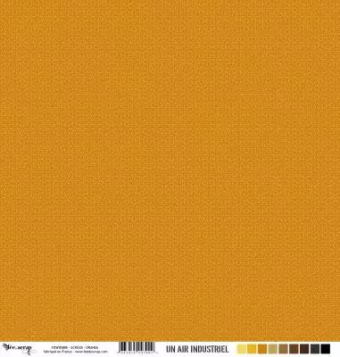Feuille un air industriel - Ecrous - Orange