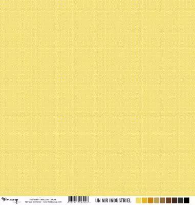 Feuille un air industriel - Maillons - Jaune