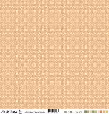 Feuille un air italien - Etoiles - Orange Clair