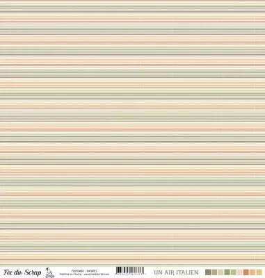 Feuille un air italien - Rayures - Multicolore