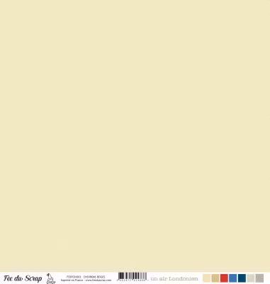 Feuille un air londonien - chevrons beige