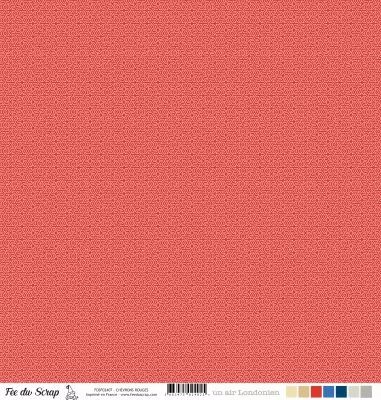 Feuille un air londonien - chevrons rouge