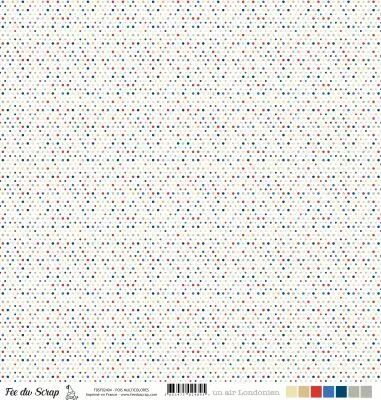 Feuille un air londonien - pois multicolores