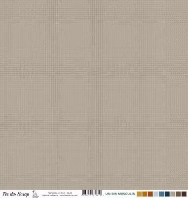 Feuille un air masculin - Ecrous - Taupe