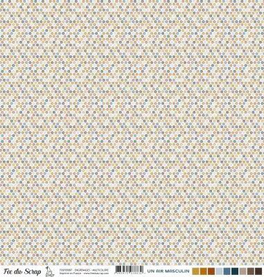 Feuille un air masculin - Engrenages - Multicolore