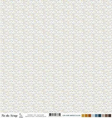Feuille un air masculin - Pois - Multicolore
