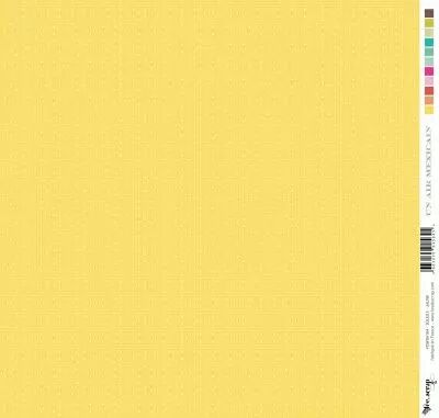 Feuille un air mexicain - soleils - jaune